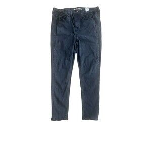 SEVEN 7 Black STRETCH DENIM Tummyless HIGH-RISE Women's SKINNY JEANS Sz 18W